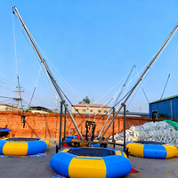 Trampolín Inflable con Ruedas, Estilo Parque de Diversiones, Equipo de Salto de Alta Calidad, Material PP para Uso en Interiores y Exteriores