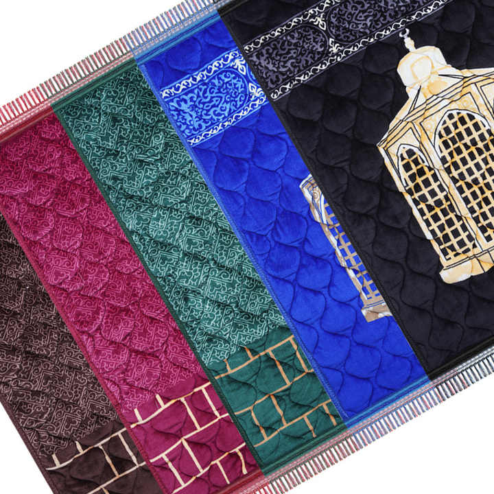 Soft Turkish Sejadah Thick Padded Prayer Mat carpet rug Muslim Halal