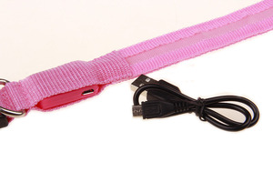 Batterie rechargeable alimentée par led clignotant lueur sombre portable soirée chat chien sans lacet collier confortable collier pour animaux de compagnie ceinture de cou - Product Image 3