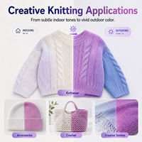 Hilo Acrílico Teñido con Cambio de Color Reactivo a los Rayos UV, Hilo Fotocrómico para Tejer Prendas, Cambio de Color Personalizado, Textil Ecológico