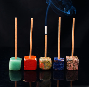도매 천연 크리스탈 큐브 향 스틱 홀더 원시 돌 향 버너 홀더 - Product Image 1