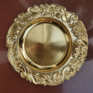 Assiettes de présentation dorées de luxe en plastique PP durable, directement de l'usine, <span class=keywords><strong>pour</strong></span> mariages et événements, échantillon gratuit, vente en gros - Product Image 2