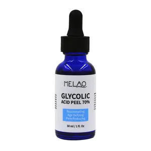 MELAO Glycolic Acid 70% Buffered Skin Chemical Peel Age Defying Pore Reducing