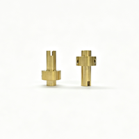 Accouplement rigide en laiton usiné CNC, coupleur de serrage à fentes personnalisé, accouplement rotatif à bride pour transmission d'encodeur de moteur