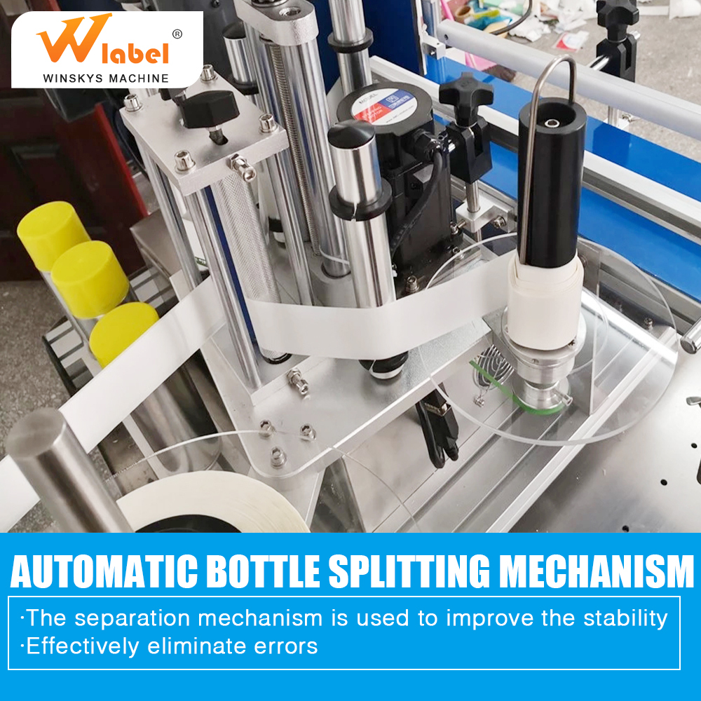 Haute précision semi automatique de machine à étiquettes de bouteille ronde pot canettes