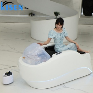 Kisen Professional Shampoo <b>Bed</b> for Hair Salon Shampoo <b>Bed</b> with Pedicure Hair Washing Chair Shampoo <b>Bed</b> with Leather - Product Image 2