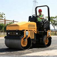 Rouleau compresseur routier robuste de 12 tonnes pour le pavage d'asphalte sur de grandes surfaces, rouleau compresseur routier de 12 tonnes