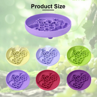 Gamelle anti-glouton en silicone de qualité alimentaire en forme de raisin, directement de l'usine, pour l'alimentation des chiens