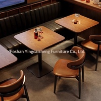 Ensemble de mobilier de restaurant en bois massif nordique, table et chaises de café commerciales pour pâtisserie, hôtellerie et projets de restauration