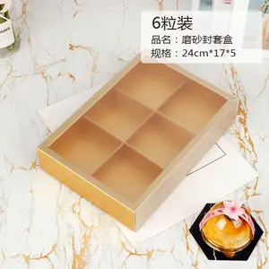 Pastry Box với 6 ngăn cupcake bao bì Cookie hộp bán buôn Baking thực phẩm giấy Hộp Quà Tặng tráng miệng kẹo có thể gập lại các tông