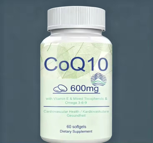 Vente en gros de 60 capsules molles de 600 mg de CoQ10 Ubiquinol, complément antioxydant pour adultes avec vitamine E, oméga-3/oméga-6/oméga-9, biologique - Product Image 2