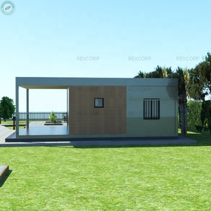 54sqm 2 Phòng Đơn Giản Ráp Container Nhà Với Front Patio Pre-xây Dựng Container Nhà Để Bán - Product Image 4