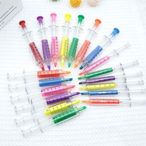 Marcador Fluorescente Promocional en Forma de Jeringa, No Borrable, con Regla y Logotipo Personalizado Multicolor - Product Image 1