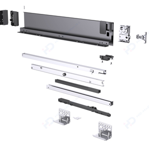 Mềm đóng im lặng giảm xóc siêu mỏng ngăn kéo hộp đồ nội thất tủ kim loại lưu trữ Ngăn kéo trượt đường sắt - Product Image 3