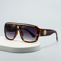 Gafas de Sol Grandes de Marco Completo, Versátiles, Unisex, PC Gris, UV400, Modernas, para Dropshipping, Ligeras y Cómodas