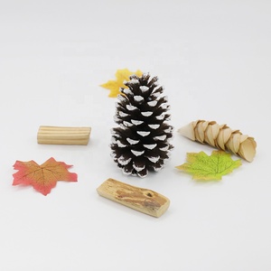 Lớn Màu Trắng Trang Trí Tự Nhiên Nón Thông Với Chuỗi Net Túi - Product Image 2