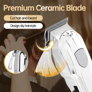 <span class=keywords><strong>Regolabarba</strong></span> Elettrico da <span class=keywords><strong>Uomo</strong></span> Senza Fili con Pettine Limitatore Regolabile Kit per Taglio Capelli Domestico - Product Image 4