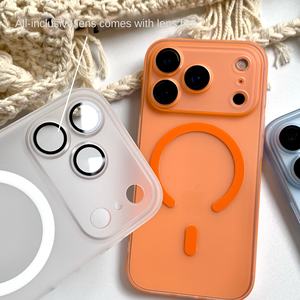 Voor 15/16 Pro Max Ultra-Dunne Matte Magnetische Zuigkracht Business Design Schokbestendig Telefoonhoesje Lens Huid Gevoel Pc Schede - Product Image 4