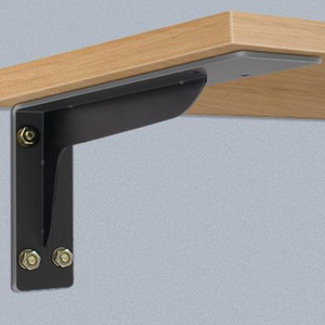 <span class=keywords><strong>Support</strong></span> d'étagère noir robuste <span class=keywords><strong>Support</strong></span> métallique mural étagères flottantes supports en L - Product Image 4