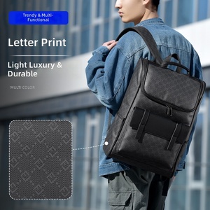 Sac à dos pour ordinateur portable en polyester grande capacité pour homme, fermeture éclair, léger, imperméable, décontracté, pour les trajets quotidiens et les voyages - Product Image 3
