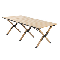 Table de pique-nique pliable légère en aluminium pour camping, modèle œuf roulé, vente en gros d'usine, personnalisable pour l'extérieur