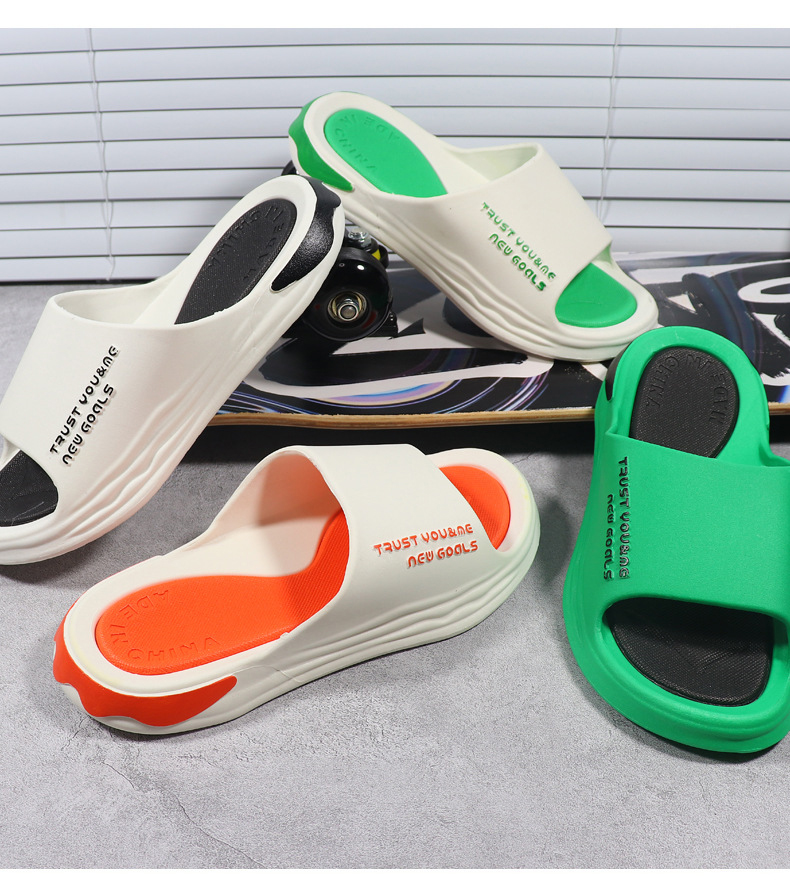 Wholesale Price Men and Women pvc Shoes Beach Slides Sandals Couple Bath Massage Slippers