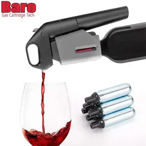 Factory Price Red Wine Pourer Carbon Steel Gas Air Bottle Tanks 6.5g Ar Cartridge 6.5g Argon Gas Cylinder