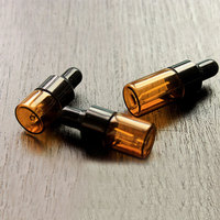 Bouteille Compte-Gouttes en Verre Mini Ambré Transparent de 1ml à 5ml, Prête à l'Expédition, pour Huiles Essentielles et Échantillons de Voyage