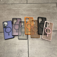 Funda Magnética Delgada Antigolpes para Samsung S23 S24 S25 S26 Ultra, Carcasa Trasera Mate Translúcida con Imán para Samsung A56