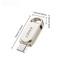 Grosir 2 in 1 kecepatan cepat 3.0 Tipe C kustom Logo Usb Flash Drive 32GB 64GB 128GB USBA-USBC MINI gantungan kunci OTG Usb C Flash Drive