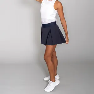 Jupe de tennis personnalisée 2 en 1 anti-éblouissement pour femmes, jupes confortables pour la course à pied, la danse, le golf et le sport, shorts intégrés avec poche pour balles