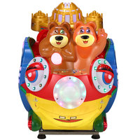 Machine d'arcade de parc d'attractions Kiddie Rides à jetons avec moteur à bascule électrique jeu de course pour enfants et poussoir de pièce de monnaie de voiture oscillante