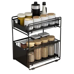 Modern Kitchen Pull Out Cabinet Tall Pantry Unit Organizer Under Sink Storage for Food Storage