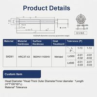 Precio de Fábrica, Casquillo Expulsor Estándar HASCO H13 1.2344, Casquillos Expulsores de Acero Endurecido para Moldes de Plástico, Alta Durabilidad