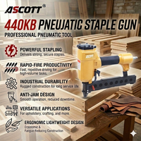 Agrafeuse pneumatique pour tapisserie 440K 18GA, fil fin, en aluminium, pour le fixation de cadres de meubles, outils robustes, 160 agrafes pour bois