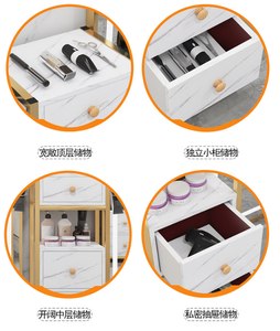 Carrito de Salón con Espejo, Mueble de Almacenamiento Multifuncional para Peluquería y Salón de Belleza, Diseño Moderno, Movilidad con 4 Ruedas - Product Image 6