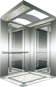 Ascenseur résidentiel électrique économique 2-4 étages, entraînement AC, pour 6 personnes, machine de traction sans engrenages, revêtement PVC - Product Image 4