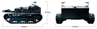 Traktor Pintar Mini Tenaga Baterai Xuanniao T1-900B Komersial Profesional DIY Crawler 4-tak 48V Silinder Ganda