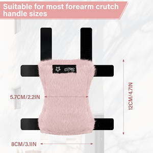 Fundas de felpa para muletas, almohadillas suaves para el antebrazo, cubiertas de confort para las manos para uso con andadores - Product Image 3