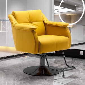 Silla de Peluquería Moderna y Minimalista al por Mayor, Silla de Barbero Giratoria Hidráulica de PU Gris Impermeable para Cadenas de Salones - Product Image 5