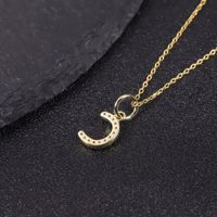NOVA Pendentif Lettre C en Moissanite Taille Brillant Style Punk, Collier Tendance Personnalisé en Argent Sterling S925 Plaqué Or 14 carats avec Chaîne Câble