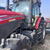 Tracteur agricole d'occasion Shuangjia SF1804-F 180 CV, mini-tracteur rouge et noir avec boîte de vitesses et moteur 540/1000 tr/min PTO à vendre