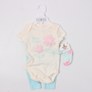 Nuovi vestiti per neonato cintura calzino completo borsa per bambini vestiti da arrampicata con pantaloni Set tre pezzi completo cotone Unisex primavera estate - Product Image 2