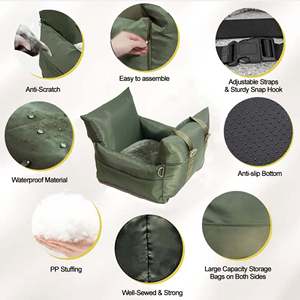 Coussin de siège auto pour chien détachable, amovible, imperméable et antidérapant, convertible <span class=keywords><strong>en</strong></span> sac de transport pour animaux de compagnie, double usage maison et <span class=keywords><strong>voyage</strong></span> <span class=keywords><strong>en</strong></span> voiture - Product Image 4