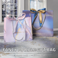 Sacs cadeaux en papier kraft recyclé de luxe avec impression offset, pour Noël, mariage, anniversaire, fête, emballage cadeau, poignées en ruban