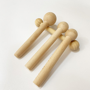 Wooden Drumsticks With Round Ball Ends 1.5X13Cm Natural Color For <b>Kids</b> Musical Toys Office Use - Product Image 2