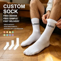 Chaussettes de sport unisexes pour hommes, design logo, mode, gym, course à pied, vente en gros, marque athlétique, chaussettes personnalisées
