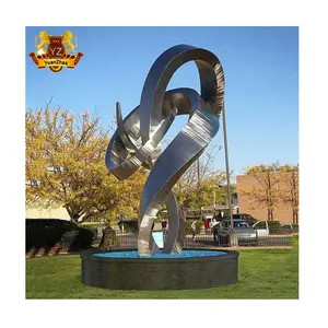 Urban Decoration Large Size Stainless Steel 304 Statue Arabian Style Abstract Modern Stainless Steel Statue