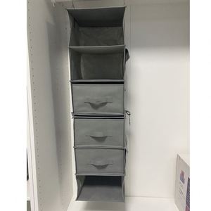 Hot Sell 6-Shelf Collapsible Fabric Hanging Closet Organizer Hanging Storage Shelves with Drawers - Product Image 5