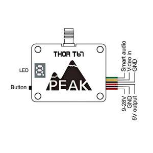 Hot Peak Thor T67 FPV VTX เครื่องส่งสัญญาณภาพไร้สาย พลาสติก 6G-7G โมดูลส่งสัญญาณวิดีโอระยะไกล - Product Image 5